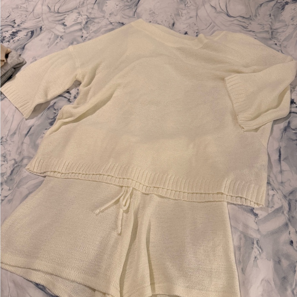 Cozy Cream Knit Lounge Set